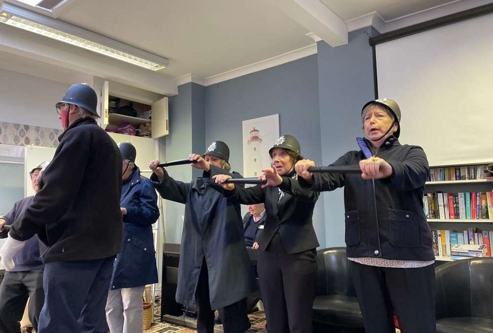 Fun afternoon performing a version of ‘Policeman’s Lot’